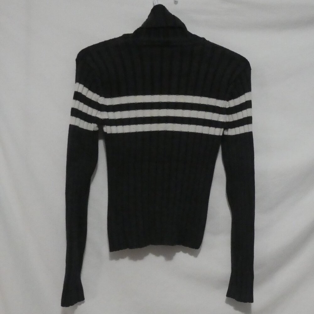 DKNY ACTIVE | medium | Striped Ribbed Turtleneck Long Sleeve Sweater - Picture 2 of 14